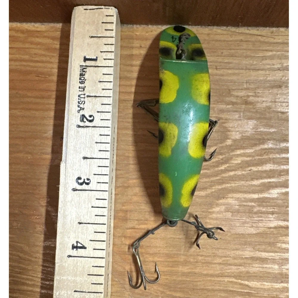 Wooden Helin Flatfish LU Fishing Lure 3.5